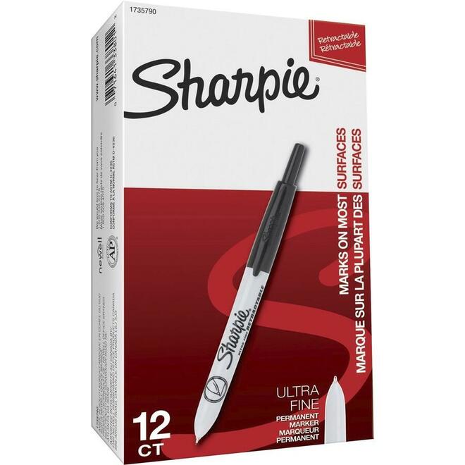 Sharpie n 840 1735790 Markers Sharpie Retractable Ultra Fine Point Permanent Marker Pen Black Blue Red