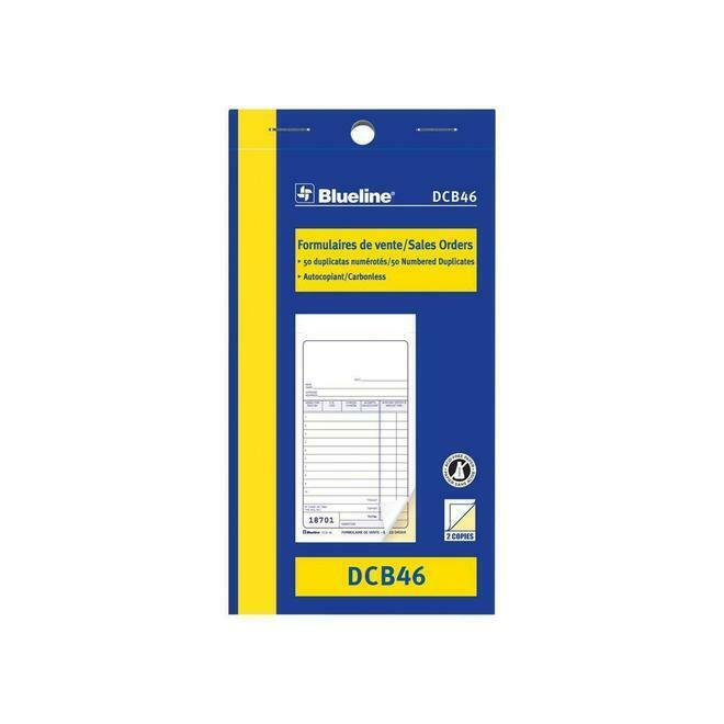 Blueline 335 D x Accounting and Business Forms Blueline Sales Orders Carbonless Copy
