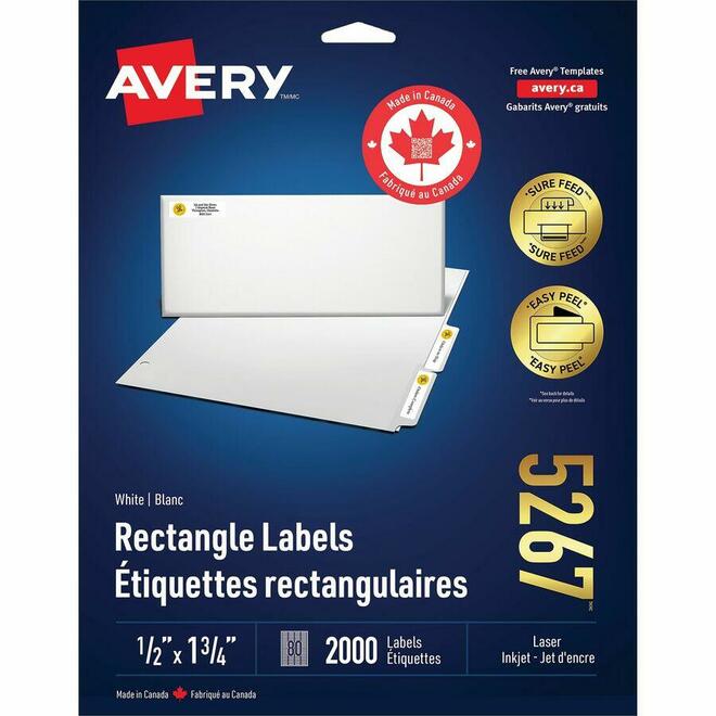 Avery Avery Mail Labels x Labels Avery Easy Peel Laser White Mailing Address Labels