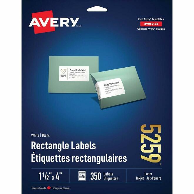 Avery Avery Mail Labels x Labels Avery Easy Peel Laser White Mailing Address Labels