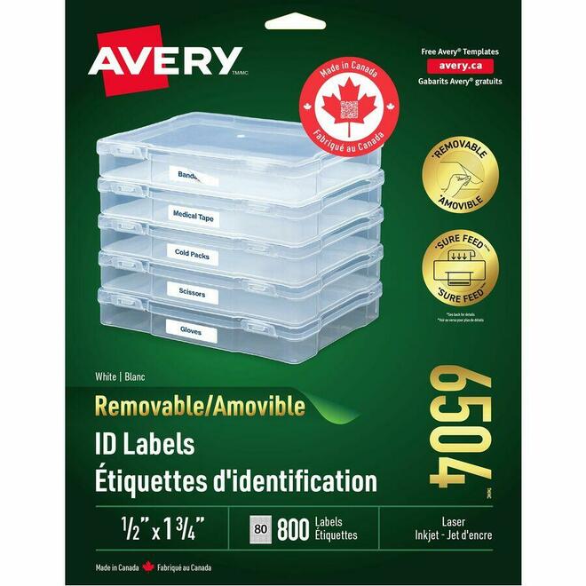 Avery n 099 06498 Labels Avery Removable I D Laser Inkjet Labels