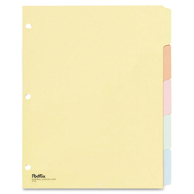 oxford n 735 213 B Dividers Oxford Subject Dividers Assorted Colours 5 dividers per pack