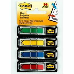 n 995 684 ARR3 Post it Self Stick Notes Flags 3M Post it Arrow Flags 0 47 x 1 7 24 Sheets Per Pad 4 Pads Per Pack
