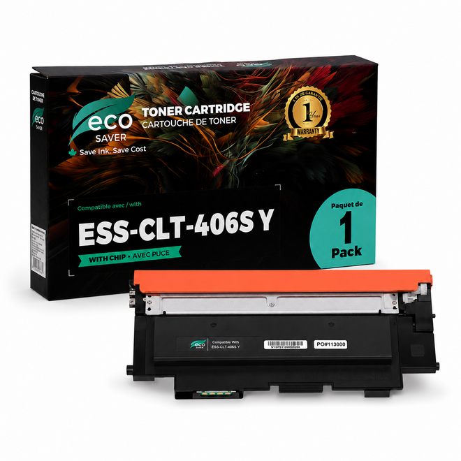 CLT Y406S WhiteBox Xpress C410W Samsung CLT Y406S New Compatible Yellow Toner Cartridge Economical White Box