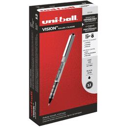 Uni Ball 840 60546 12pack Ballpoint Pens Gel Pens uni ball Vision Rollerball Pens 0 7mm Black 12 Pack