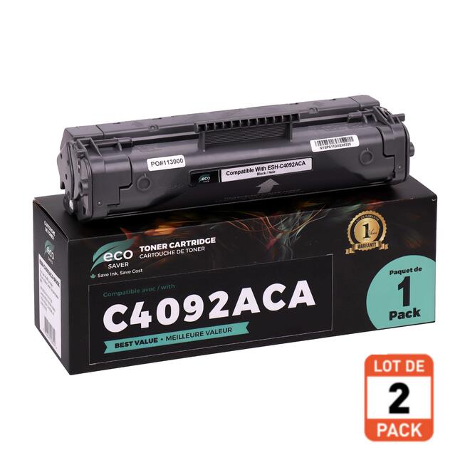EcoBox C4092AC EcoBox LaserJet 1100 Compatible HP 92A C4092A Black Toner Cartridge Economical Box