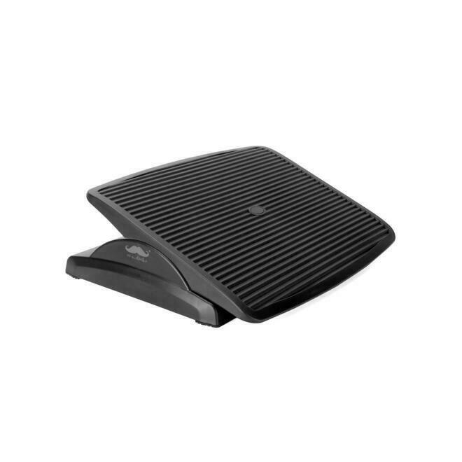 Moustache MOFR F7012 Health and Safety Adjustable Office Ergonomic Footrest Black Moustache