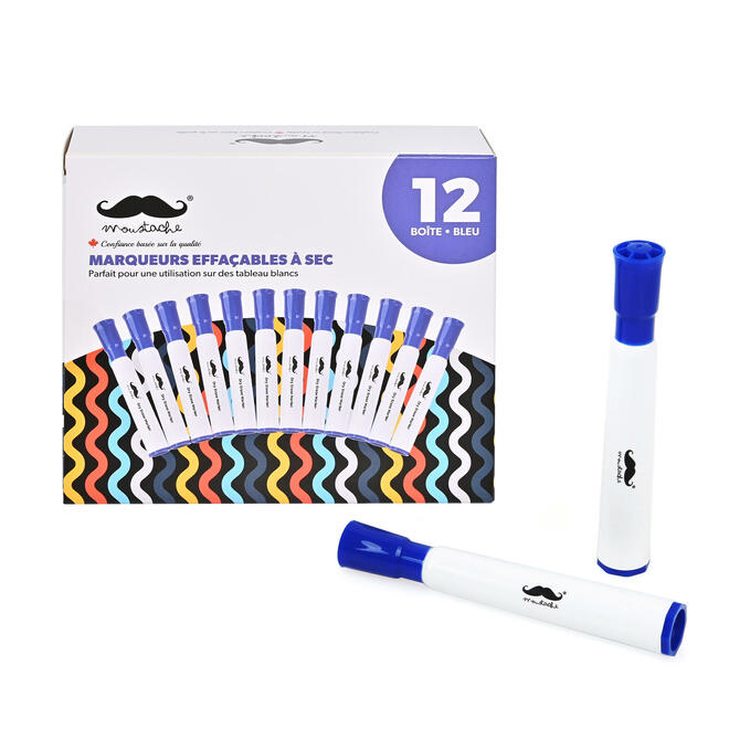 Moustache MOS BY106600 Markers Dry Erase Markers Chisel Tip 12 Box Moustache