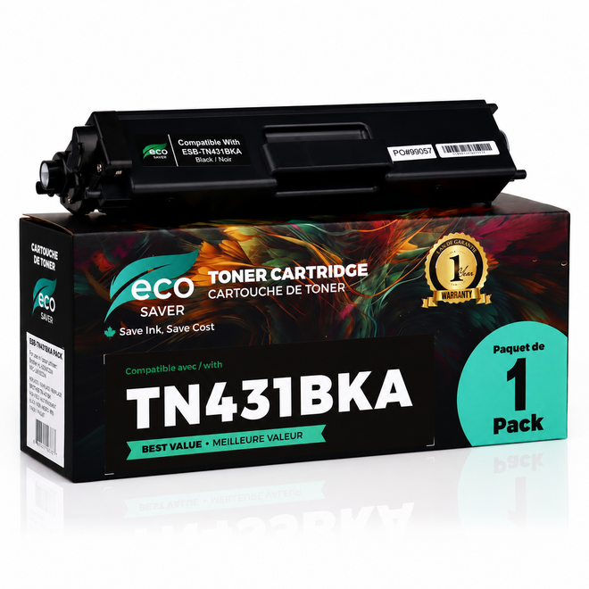 EcoBox Brother TN431BK EcoBox HL L8260CDW Brother TN431BK Compatible Black Toner Cartridge 3000 Pages Economical Box