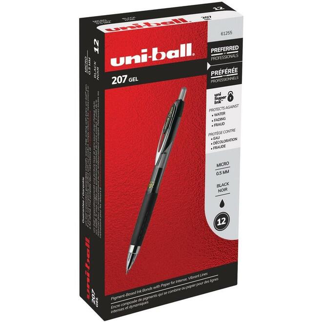 Uni Ball 416 61255 Box Ballpoint Pens Gel Pens Uni ball Super Ink Rolling Retractable Gel Pens 0 5mm 12 Pack