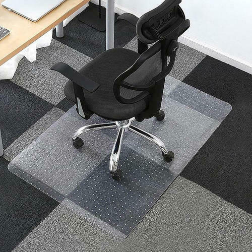 Other Brands MO RE WS Chair Accessories Translucent Chair Mat with Cleats for Carpet Rectangle PVC Moustache