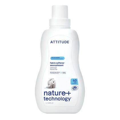 Assouplissant de Tissu Avec Désodorisant Avancé, Fleurs Sauvages, 40 Brassées,1L - ATTITUDE