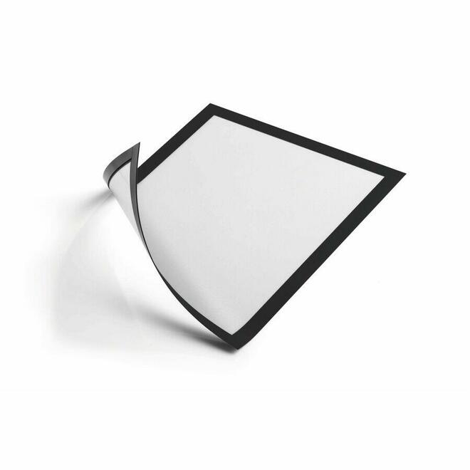 Durable 477101 Sign Holders Display DURAFRAME Magnetic Document Sign Holder Letter Size 8 1 2 x 11 Black 2 Pack