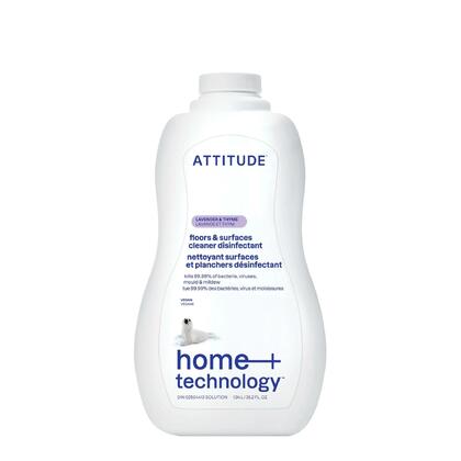 Nettoyant surfaces et planchers désinfectant 99,99 %, Lavande et thym, 1,04L- ATTITUDE