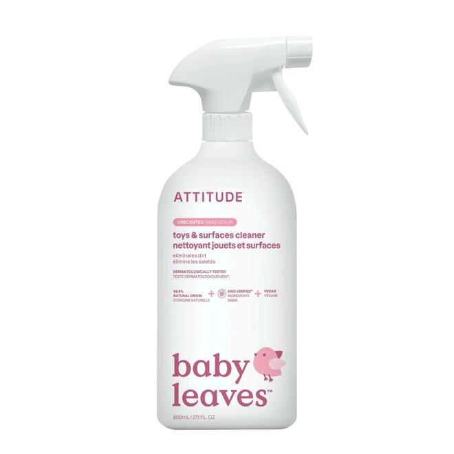 attitude LVTH 10169 Attitude Natural Baby And Kids Toy Cleaner Safe for High Chair And Stollers Unscented 800 mL ATTITUDE