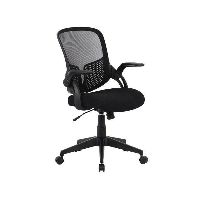 Moustache MOFC HLC 3519F 1B Office Chairs Mesh Office Chair Flip Up Arms Black Moustache