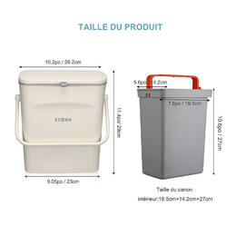 a4399 STORA STO KS TC9L Garbage Can Bags 9L Wall hanging trash cans with sliding lid
