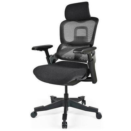 Chaise de bureau ergonomique en maille à haut dossier, double dossier et appui-tête - Moustache®