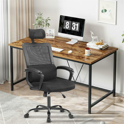 Chaise ergonomique en maille pour ordinateur de bureau à domicile avec support lombaire - Moustache®