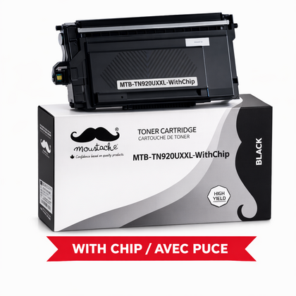 Brother TN920UXXL cartouche de toner compatible noire ultra haute capacité - avec puce - Moustache®