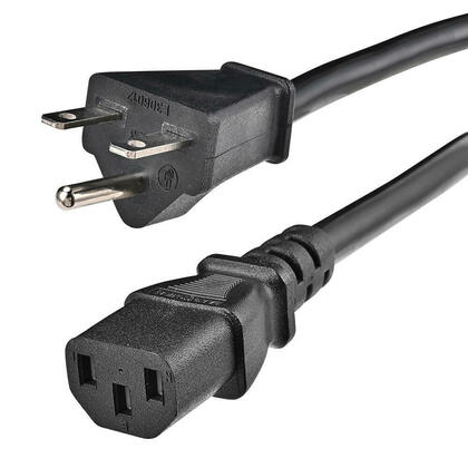 Cordon d’alimentation NEMA 6-15P vers IEC C13 – 15A 250V, 14AWG, gaine SJT - PrimeCables®