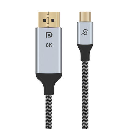 Câble USB C vers DisplayPort 8K@60Hz Câble 8K UHD Type C vers DP 1.4, 6ft - PrimeCables®
