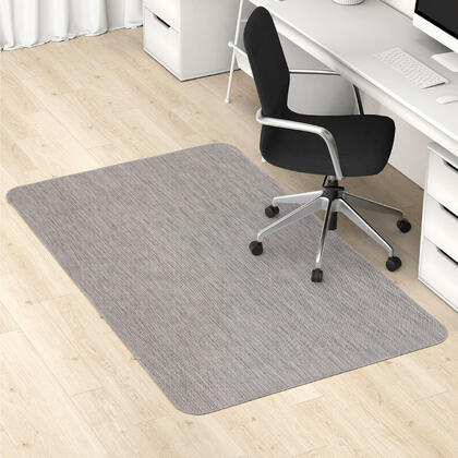 Tapis de chaise de bureau pour sol en bois – dessous de chaise d’ordinateur, gris foncé - Moustache®