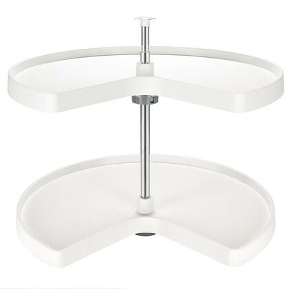 28 po Armoires tournantes en forme de rein Tablette d'angle Lazy Susan, blanc - SortWise®