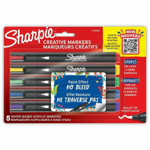 Sharpie Creative Markers, Water Based Acrylic Markers, Bullet Tip (3)
