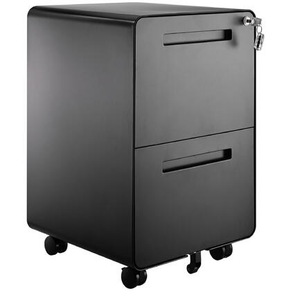 Classeur piédestal mobile à 2 tiroirs en acier avec serrure et bord arrondi - Moustache®