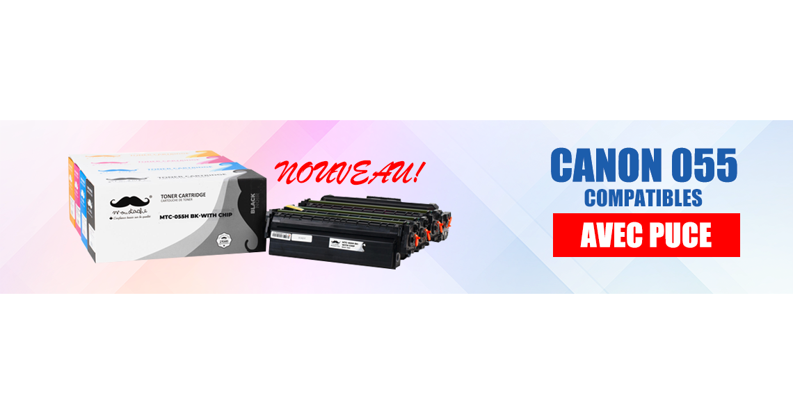 Canon 055 toner cartridges with chip 123cartouchesd'encre 123Encre.ca