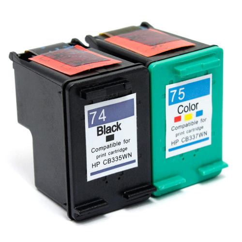 Remanufactured HP 74 CB335WN HP 75 CB337WN Black and Color Ink