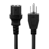 PrimeCables Cab Power Cord 6Ft Power Cables Cords 6Ft 18AWG Universal Power Cord Cable 5 15P to C13 10A 125V Black PrimeCable