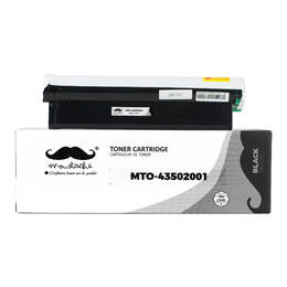 Moustache 43502001 B4600 Okidata 43502001 Type 9 Compatible Black Toner Cartridge High Yield Moustache
