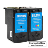 EcoBox PG210XL CL211XL Combo Ecobox PIXMA MP240 Canon PG210XL CL211XL Remanufactured Black and Color Ink Cartridge Combo Econ