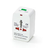 PrimeCables Cab TA 004 AC Power Adapters Universal Travel AC Adaptor All in One UK US AU EU CA Multi Plug PrimeCables