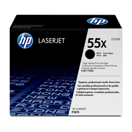 HP HP55X CE255X OEM LaserJet P3010 HP 55X CE255X Original Black Toner Cartridge High Yield