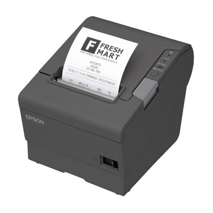 Epson TM-T88V 80mm USB Receipt Printer, With PS-180 Power Supply, Dark Gray