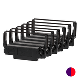 ERC34PR TM 200 UB Prep Printer Epson ERC34 Compatible Purple and Red Ribbon 6 Pack
