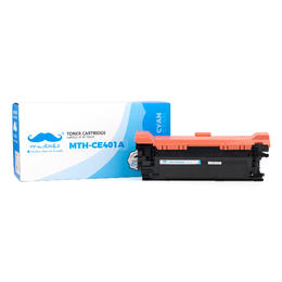 Moustache CE401A 507A LaserJet Enterprise 500 Color M551n Compatible HP 507A CE401A Cyan Toner Cartridge Moustache