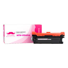 Moustache CE403A 507A LaserJet Enterprise 500 Color M551n Compatible HP 507A CE403A Magenta Toner Cartridge Moustache