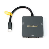 PrimeCables AT 842 Thunderbolt Cable Adapters PrimeCables 3 in 1 Thunderbolt Mini Displayport 1 2 to Displayport DVI HDMI Cab