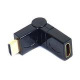 PrimeCables Cab 7702 VGA DVI HDMI Adapters HDMI Port Saver Adapter Male to Female 360 Degree Swiveling Type PrimeCables