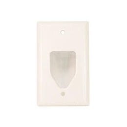 Monoprice Canada Cab 3997 Audio Video Wall Plates 1 Gang Recessed Low Voltage Cable Wall Plate White Monoprice