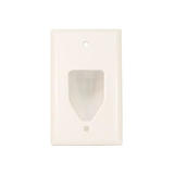 Monoprice Canada Cab 3997 Audio Video Wall Plates 1 Gang Recessed Low Voltage Cable Wall Plate White Monoprice