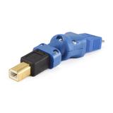 Monoprice Canada Cab 8173 USB 3 0 Adapters USB 3 0 Micro B Male to USB 2 0 B Male Swivel Adapter Gold Plated Monoprice