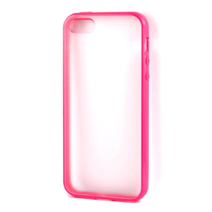 TPU Bumper Frame Clear Transparent Plastic Combo Protective Case for iPhone 5/5S, (Colors Available)