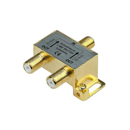 Premium 2-Way Coaxial Cable Splitter, F Type Screw, 5~2400 MHz - Monoprice®