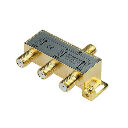 Premium 3-Way Coaxial Cable Splitter, F Type Screw, 5~2400 MHz - Monoprice®
