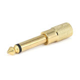 Monoprice Canada Cab 7167 Audio Adapters Metal 6 35mm 1 4in TS Mono Plug to 3 5mm TRS Stereo Jack Adapter Gold Plated Monopri